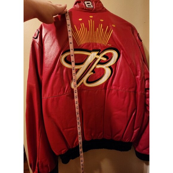 Dale Earnhardt Jr Nascar Budweiser Leather Jacket Size Medium - Picture 10 of 11